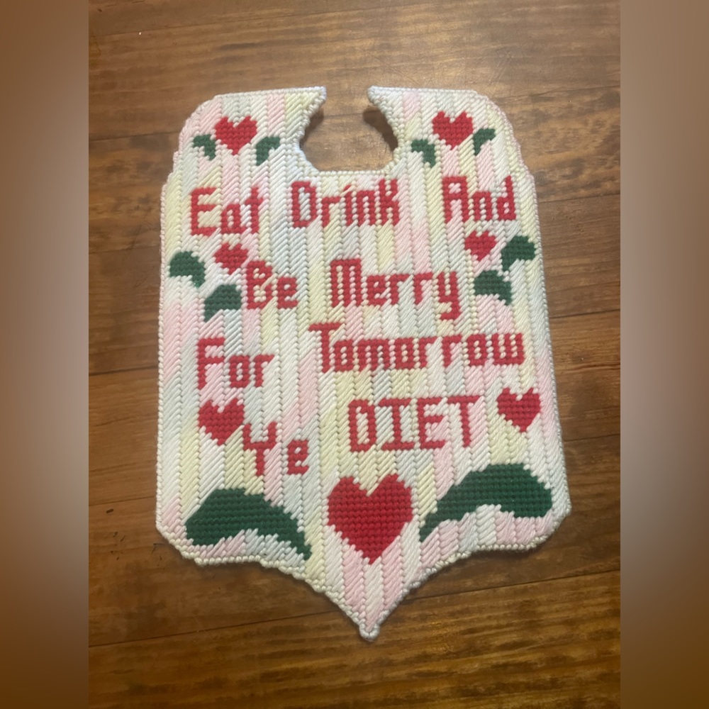 Vintage Christmas Holiday Handmade Wall Hanging